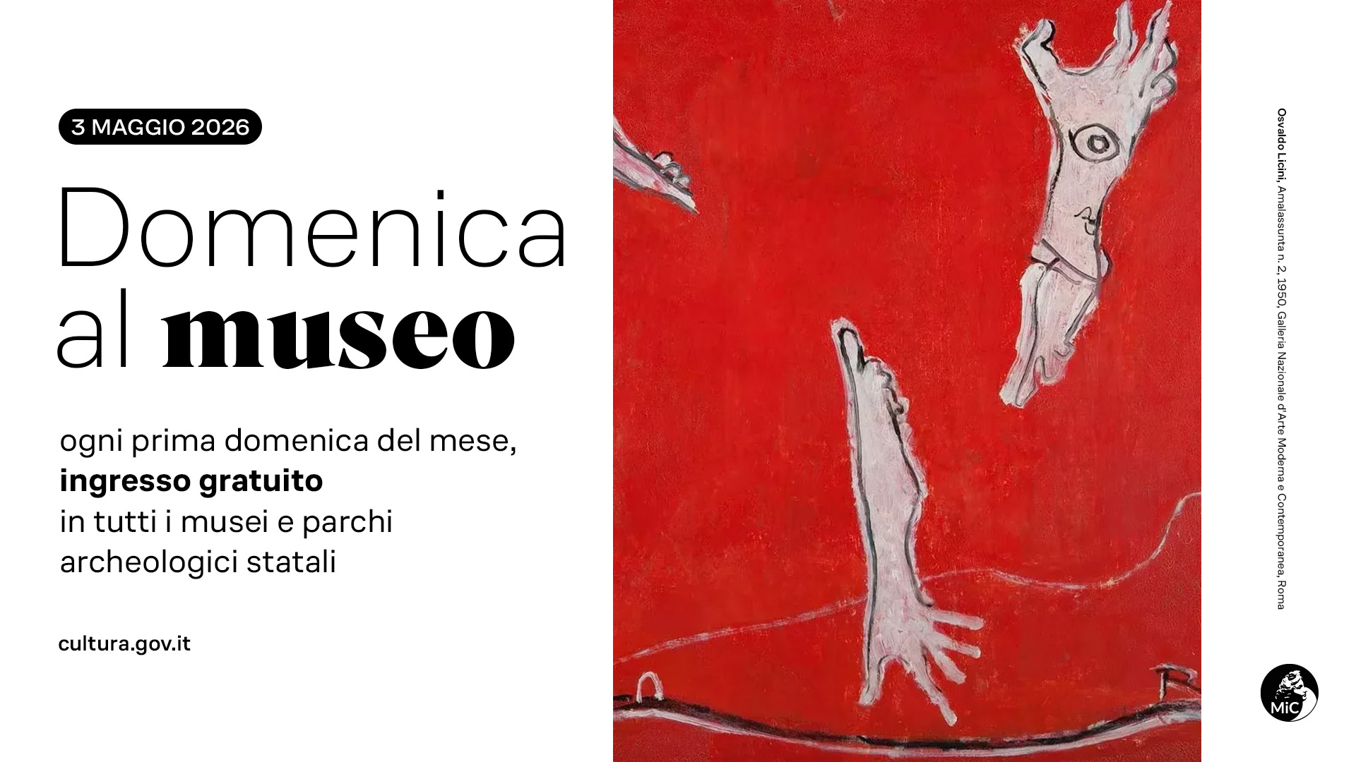 Domenica al Museo 3 maggio 2026